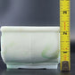 Akro Agate Slag Glass Planter Green White Marble Daffodil Floral Dish 1940's Vtg