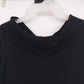 Rafaella Black Mock Neck Sleeveless Knit Top Womens Large Cotton Blend Vietnam