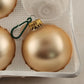 5 Piece Christmas Ornament Glass Krebs Gold Chiffon Crimson Boxed 2.5" Vintage