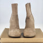 Karyn’s Collection Ankle Boots Womens 8 Brown Block Heel Zip Faux Leather Bootie