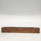 Indian Natural Wood Incense Burner 12.5" Brass Inlay Om Symbol Ash Catcher Vtg