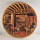 Large 15" Chalkware Hanging Plaque Bossons Cottage Handpainted Vintage