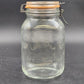 Bocal Le Parfait Wire Bail Canning Jar Super Glass Canister 1 Liter 8.5" Vintage