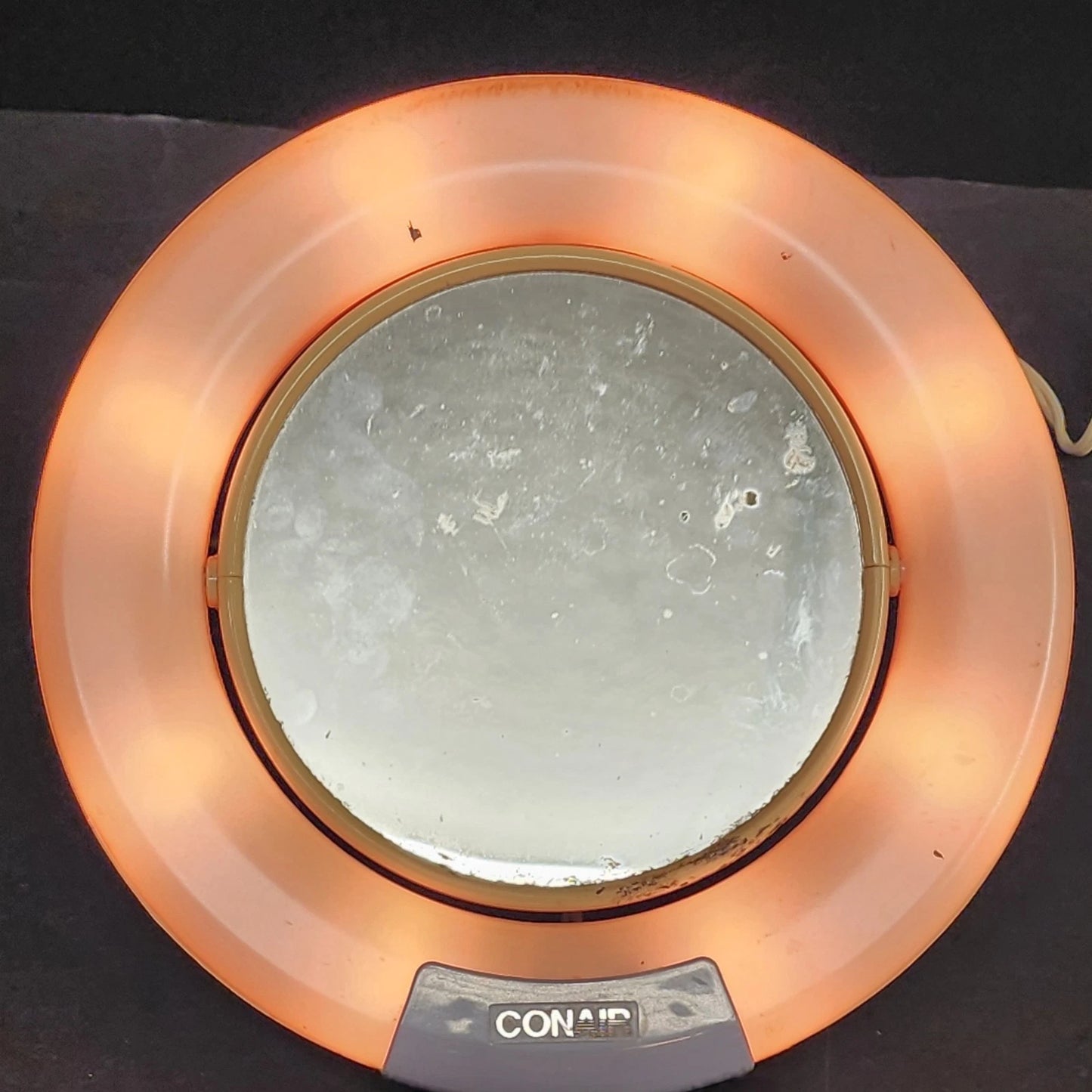 Conair Lighted Makeup Mirror Corded Two Sided Cosmetic Vanity Plastic Round