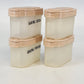 4 Tupperware 1843-23 Modular Mates Spice Containers Storage Beige Lids Vintage