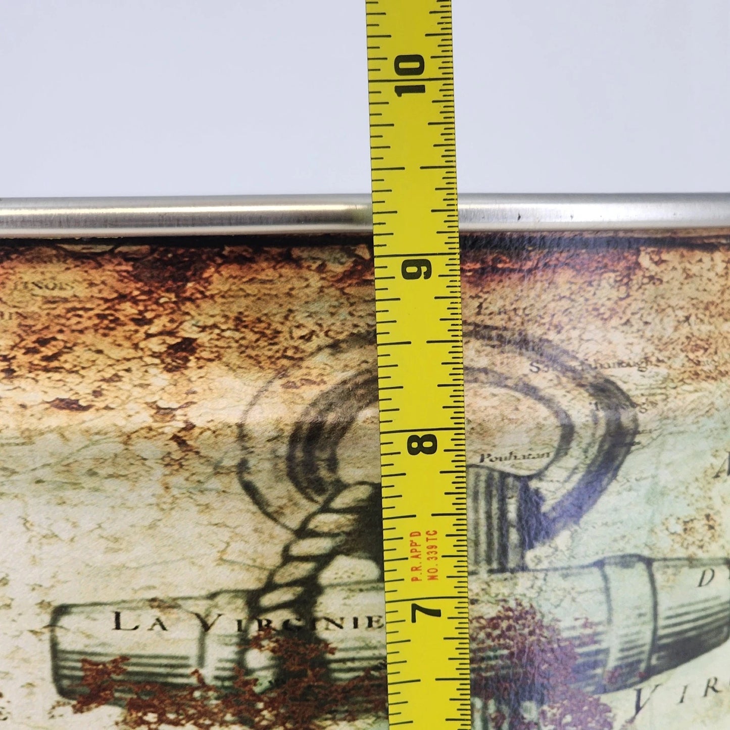 Vintage Designer Home Metal Ice Bucket Old World Map Nautical