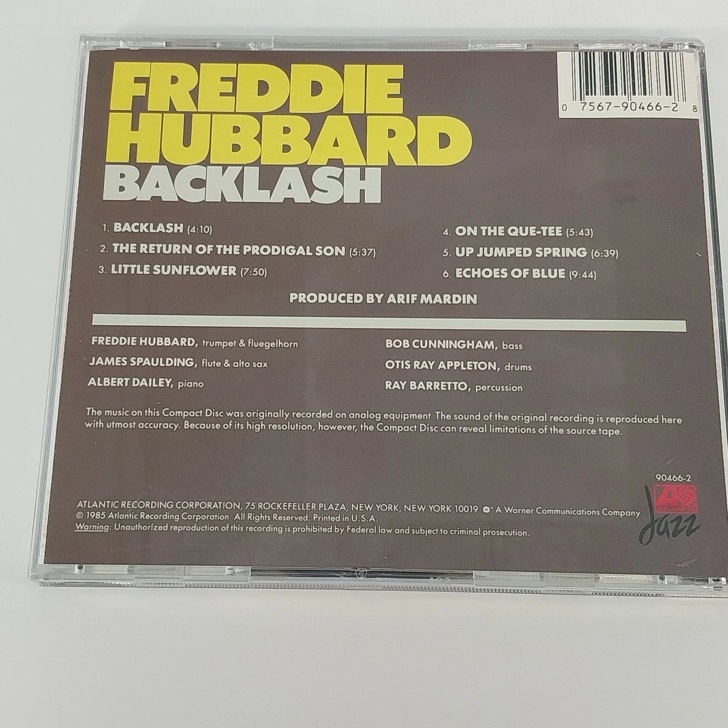 Freddie Hubbard Backlash CD 1985 Atlantic Jazz Hard Bop Trumpet USA