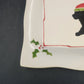 Prairie Dog Pottery Newfoundland Santa Hat Rectangular Christmas Plate 9" x 6"