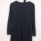 R&K Originals Midi Dress Black Red Colorblock Long Sleeve Tie Back Zip
