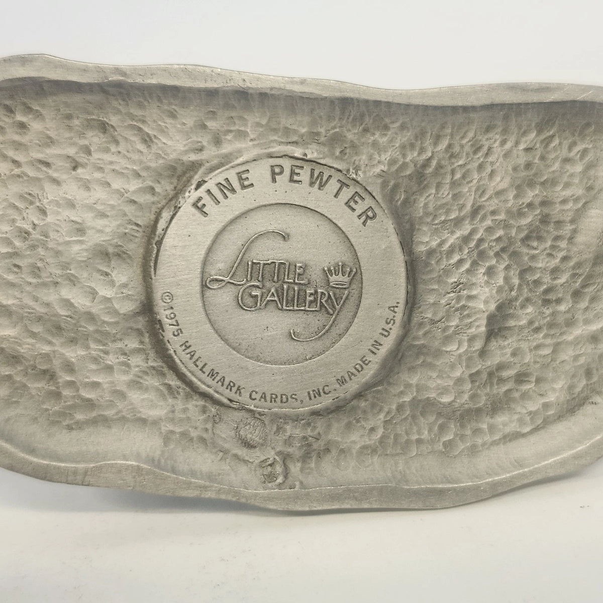 Hallmark Little Gallery Dog Shoe Fine Pewter Figurine Kraczkowski 1975 Vintage