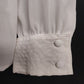 Worthington White Essentials Pleated Long Sleeve Blouse Size 10 Women