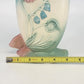 Hull Art Pottery Bow Knot Vase B-9 Blue Pink Floral 1949 Matte 8.5" USA Vintage