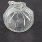 Clear Glass Cruet Bottle Ribbed Panels Stopper Oil Vinegar Decanter 7.25" Vtg