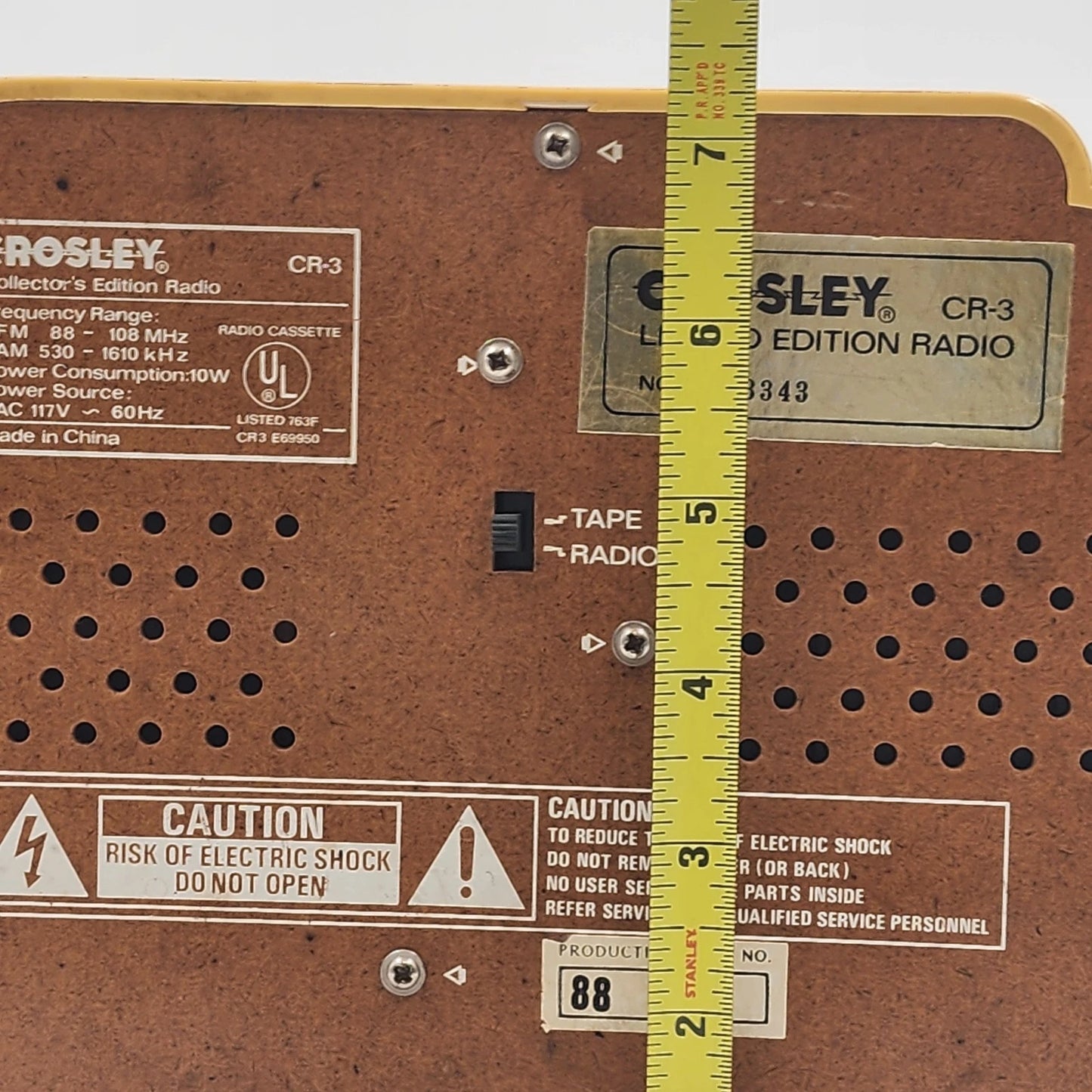 Crosley CR-3 Collector's Retro Edition AM/FM Radio Cassette Player Needs Work
