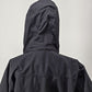 Eddie Bauer Rain Jacket Weather Edge Large Women Black Windbreaker Hood Pockets