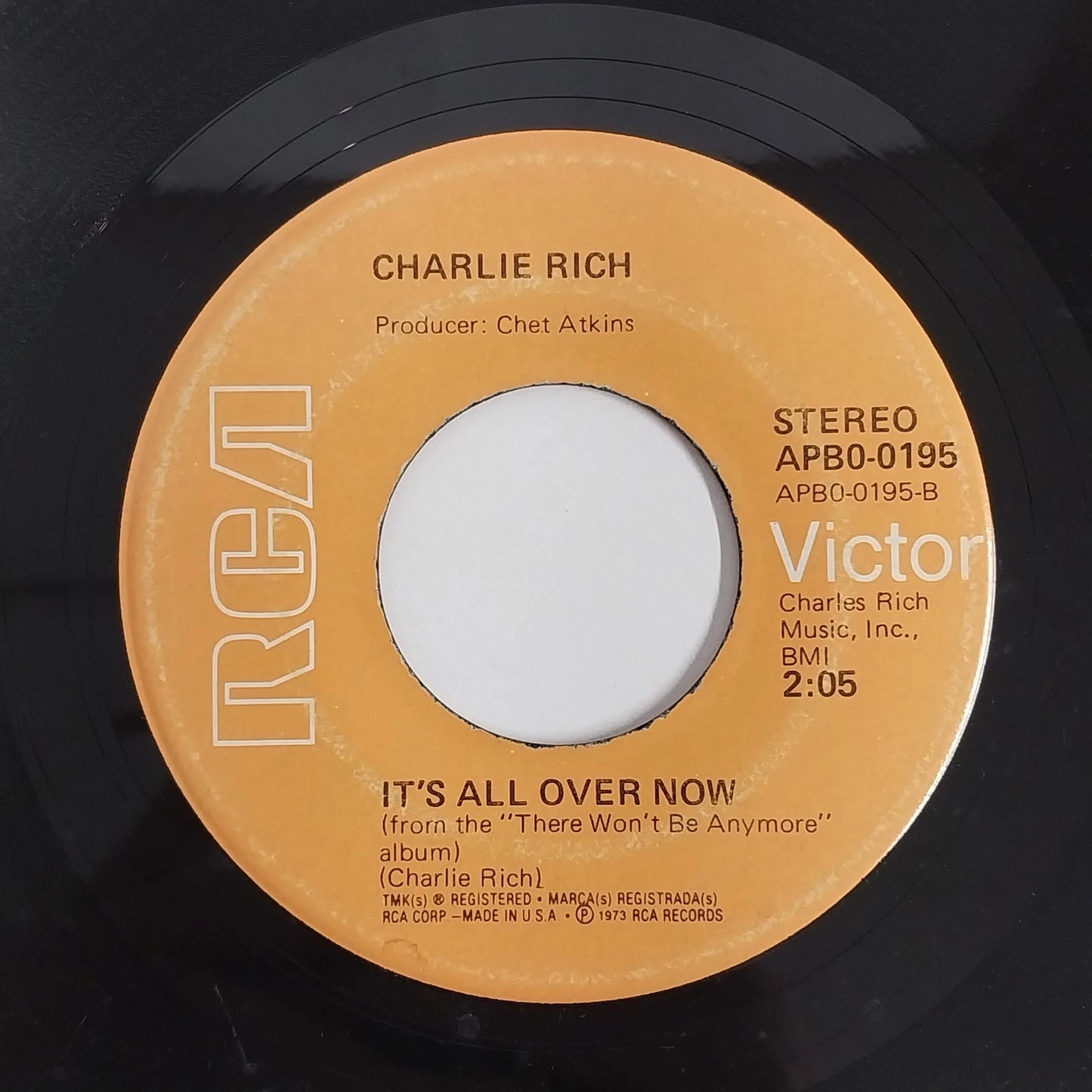 Charlie Rich 45 RPM Vinyl Lot 4 Country Singles Epic RCA 1973-74 Behind Closed