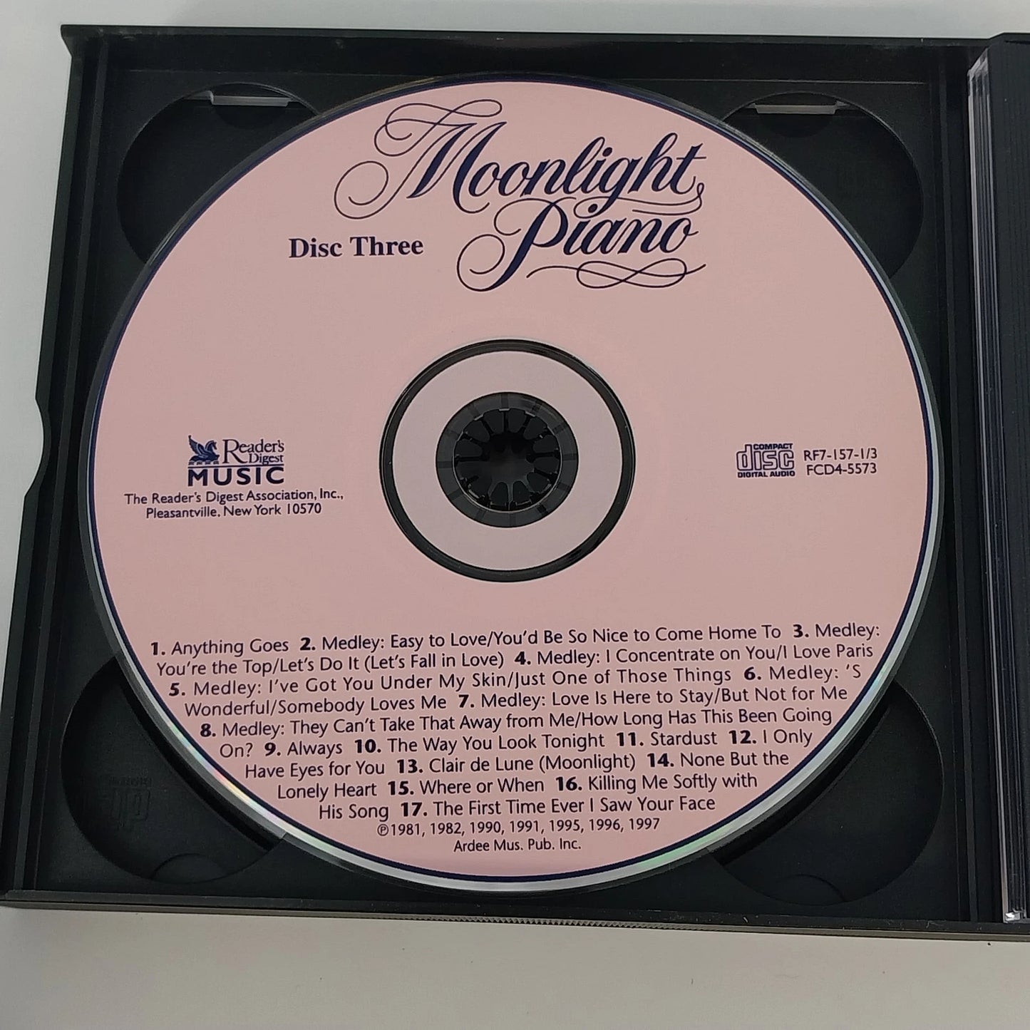 Reader's Digest Moonlight Piano 4 CD Set Easy Listening Instrumental Collection
