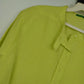 United Colors of Benetton Linen Blend Button Up Blouse Lime Green Women's Large