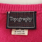 Topography Hot Pink V-Neck Wool Blend Sweater Women’s M 80% Wool Pullover