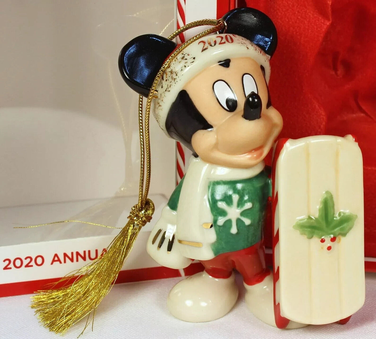 Lenox Christmas Ornament Mickey Mouse Let it Snow Porcelain New Boxed