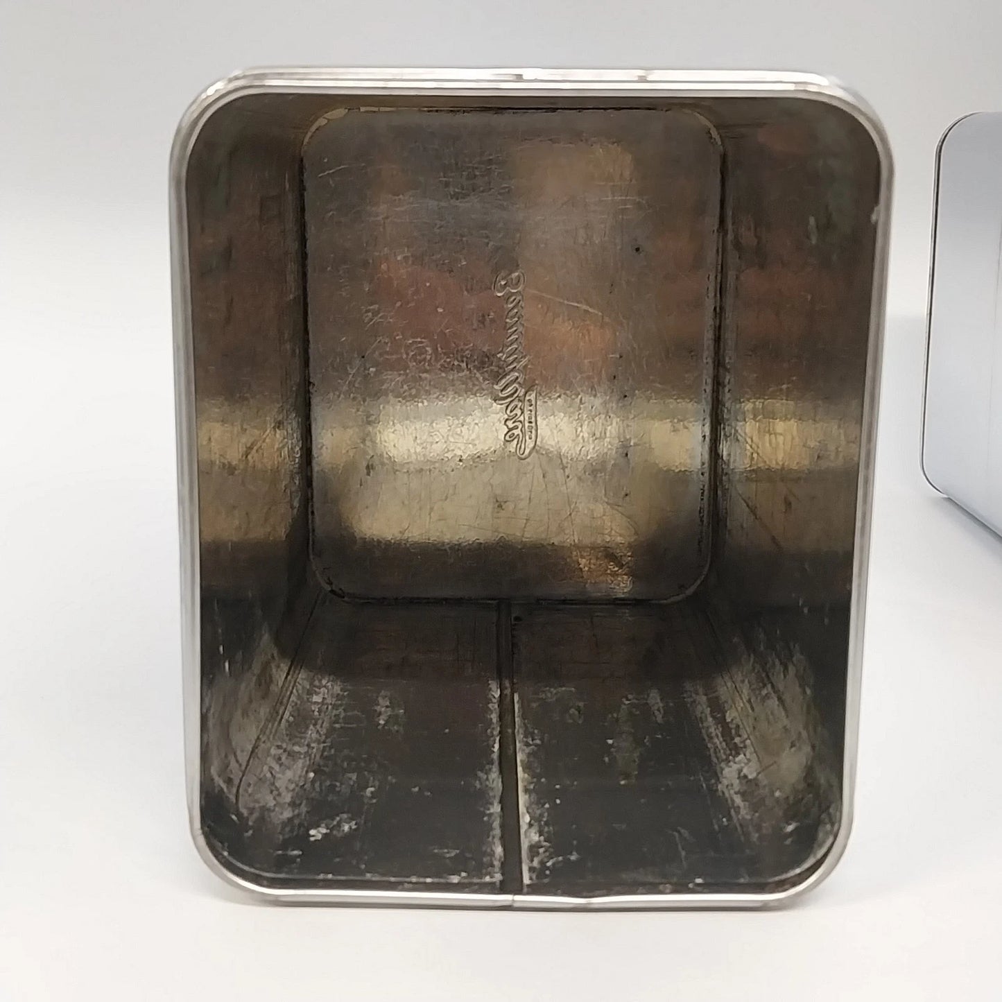Beautyware Flour Sugar Canister Set Chrome Metal 2-Piece 9" Vintage