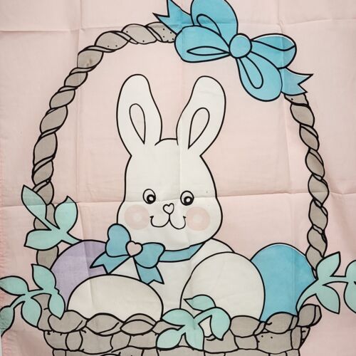 Easter Garden House Flag Bunny in a Basket Eggs 27"wx42"h Decoration Yard Door