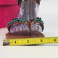 Candies Beaded Sequin Gladiator Sandals Womens 7.5 Brown Zip Boho AS IS
