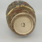 Japanese Moriage Satsuma Vase Lamp Base Gold Gilt Raised Relief 14.5" Antique