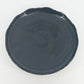 LE Smith Mt Pleasant Black Glass Footed Serving Bowl Scalloped Rim 9.25" Vintage