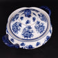 Cracker Barrel Blue White Floral Soup Tureen Serving Bowl with Lid Porcelain Vtg