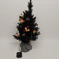 24 Inch Lighted Halloween Tree w 11 Hanging Ornaments Orange Lights Ghost Witch
