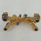 Metal Enamel Crystal Parrot Pen & Business Card Holder Bird on Branch Desk Decor