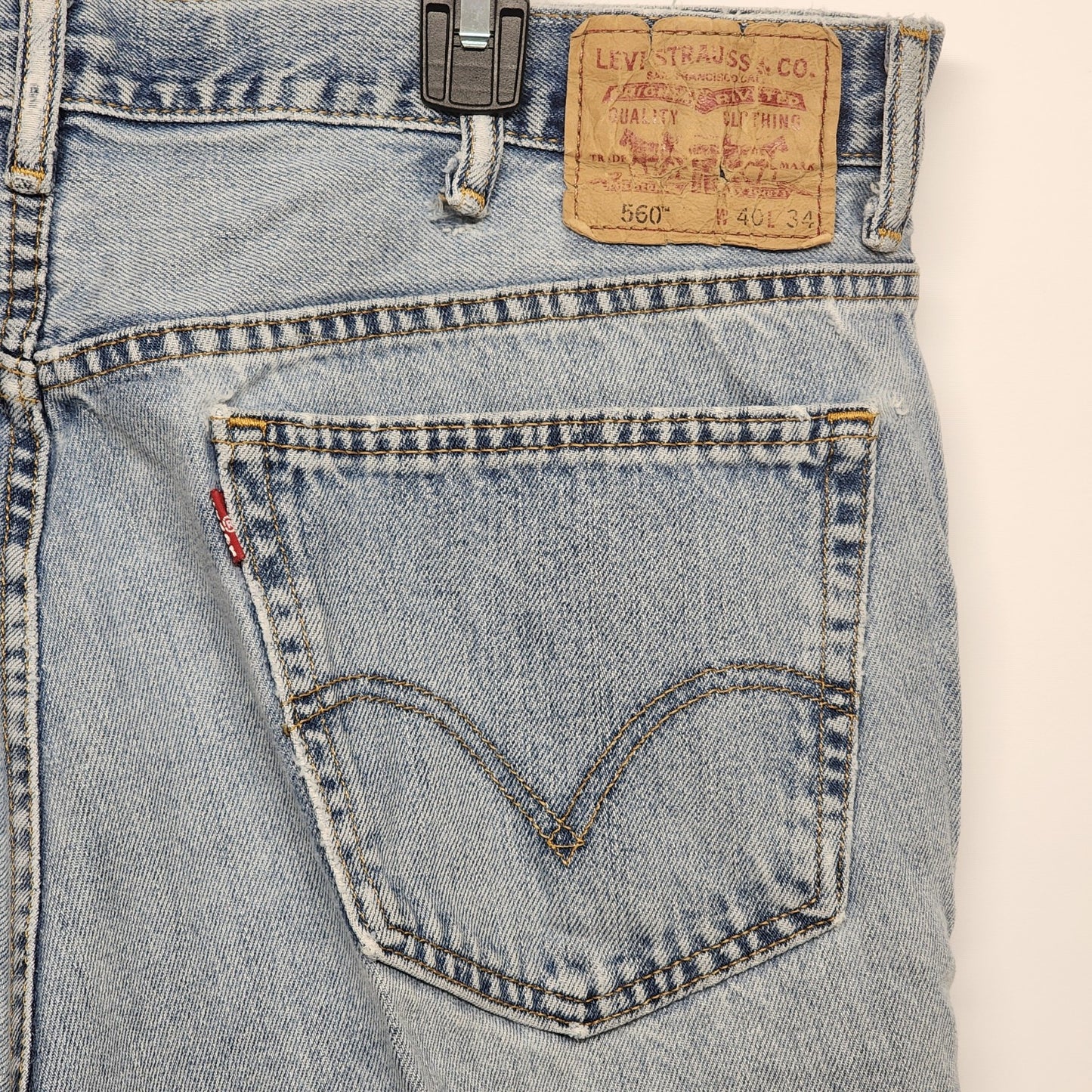 Levi Strauss Comfort Fit 560 Blue Jeans Pants Denim 90s Straight Leg 40x34 USA