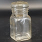 Hazel Atlas Half Pint Square Canning Jar Wire Bail Lid Clear Glass 5" Vintage