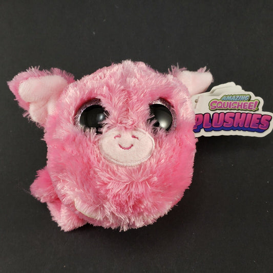 Amazing Squishee Plushies Pig Named Mudsy Born 3/24 by MB Wolverine Corp NWT