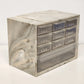 Akro Mils PM15 Storage Organizer 10 Drawer Swirl Plastic Cabinet 9.75" Vintage