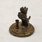 Cast Bronze Scottish Terrier Pen Holder Dog Desk Figurine 2.5" x 2.75"