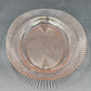 Pink Depression Glass Oval Platter Texture Ring Design Ruffle Edge MacBeth-Evans