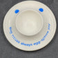 5 Cinf Ceramic Boiled Egg Holders Stackable White Egg Cups with Blue Face Design