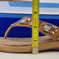 Cliffs White Mountain Inca Sandals Womens 8 Brown Beaded Boho