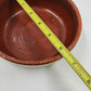 Mexican Terra Cotta Redware Pottery Hand Painted Nesting Bowl Clay Primitive