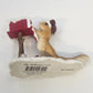 Christmas Squirrel Figurine 4.25" Santa Hat Mailbox Top Collection #4709 Vintage