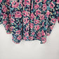 LC Lauren Conrad Floral Chiffon Blouse Large V Neck