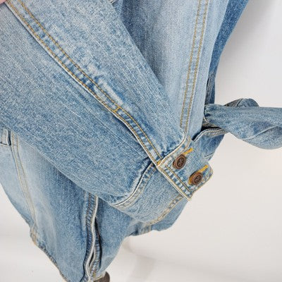 Mossimo Blue Denim Jeans Jacket XXL Long Sleeve 100% Cotton Made in Hong Kong