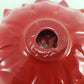 Poinsettia Candy Dish Atlantic Mold Red Green 8" Christmas 1960s Signed Vintage