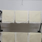Set of 8 Dinner Napkins in Light Beige Cream w White Lace Edge Trim Linen 15.5"