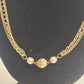 Gold Tone Chain with Faux Pearl and Gold Tone Beads Necklace Fashion Jewelry 28"