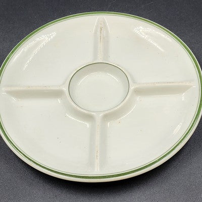 Jackson Vitrified 5 Section Divided Plate 9.25” x 1" Falls Creek PA USA Vintage