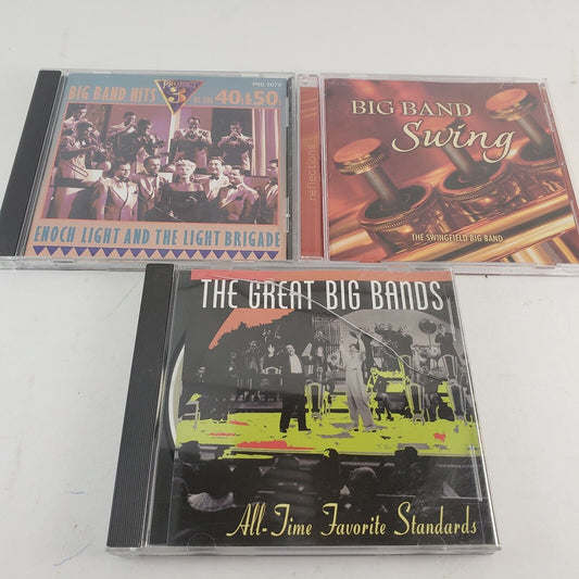 Lot of 3 CD's Big Band Hits of Jazz and Swing Favorite Standards & Enoch Light