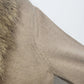 New York & Company Tan Cardigan Faux Fur Collar Size Medium